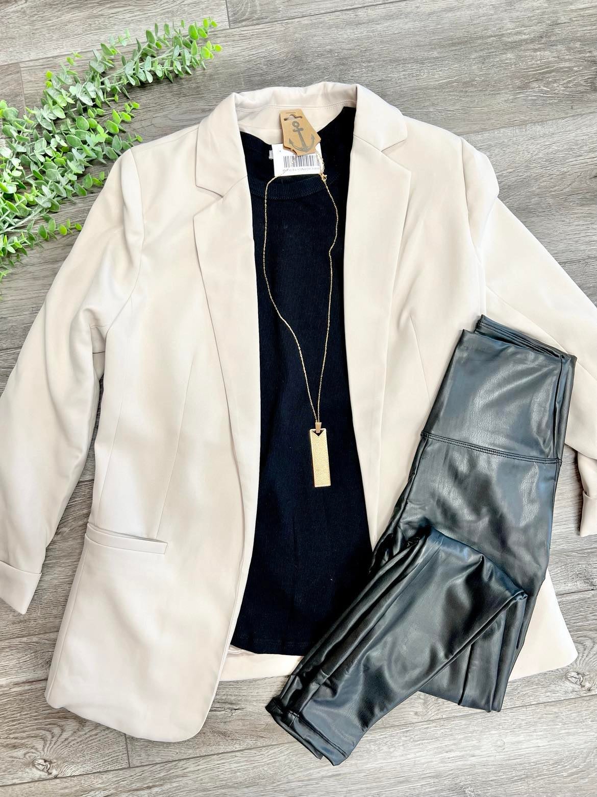 Cream boyfriend hotsell blazer